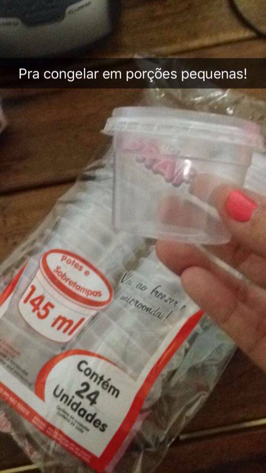 Coloque os alimentos já frios, leve ao freezer e esquente fora dos potes. Por mais que fale que é livre de besfenol, vale a pena o cuidado! :)
